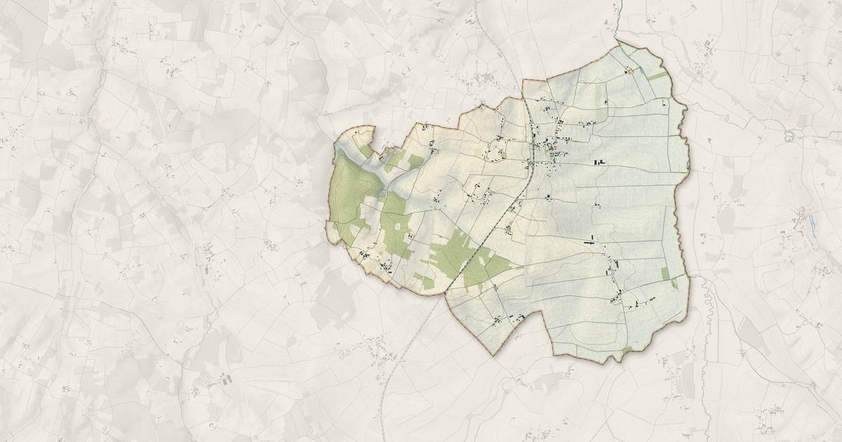 Portrait cartographique de Fontaines-d'Ozillac : relief, eau, forêts, bâti et voies, calculés à partir des données de l'IGN