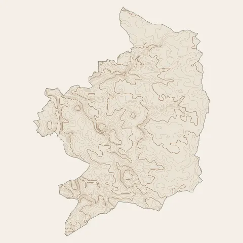 Gémozac : courbes de niveau
