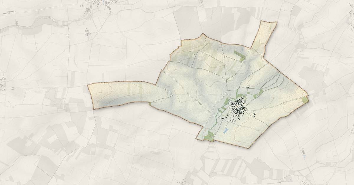 Portrait cartographique de Le Gicq : relief, eau, forêts, bâti et voies, calculés à partir des données de l'IGN
