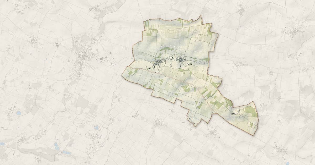 Portrait cartographique de Haimps : relief, eau, forêts, bâti et voies, calculés à partir des données de l'IGN