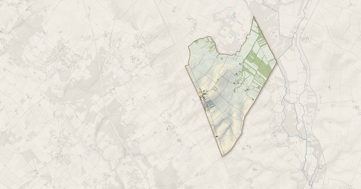 Portrait cartographique de La Jard : relief, eau, forêts, bâti et voies, calculés à partir des données de l'IGN