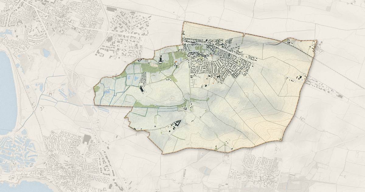 Portrait cartographique de La Jarne : relief, eau, forêts, bâti et voies, calculés à partir des données de l'IGN