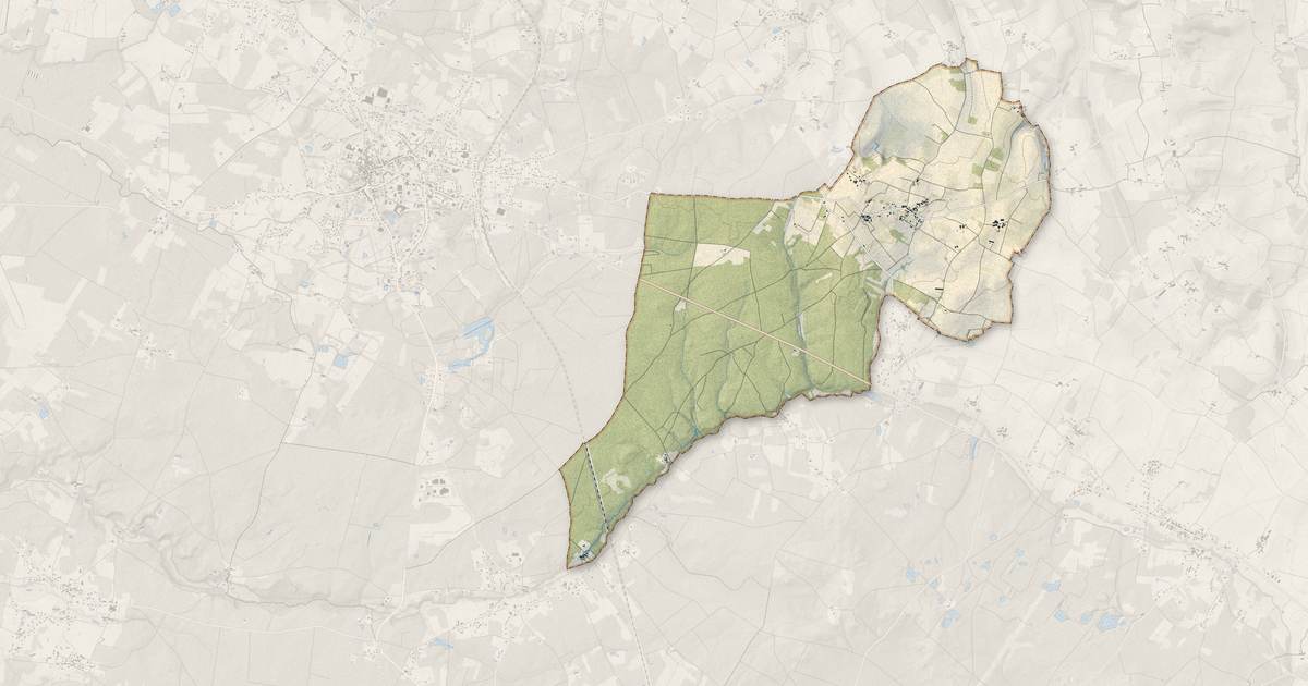 Portrait cartographique de Jussas : relief, eau, forêts, bâti et voies, calculés à partir des données de l'IGN