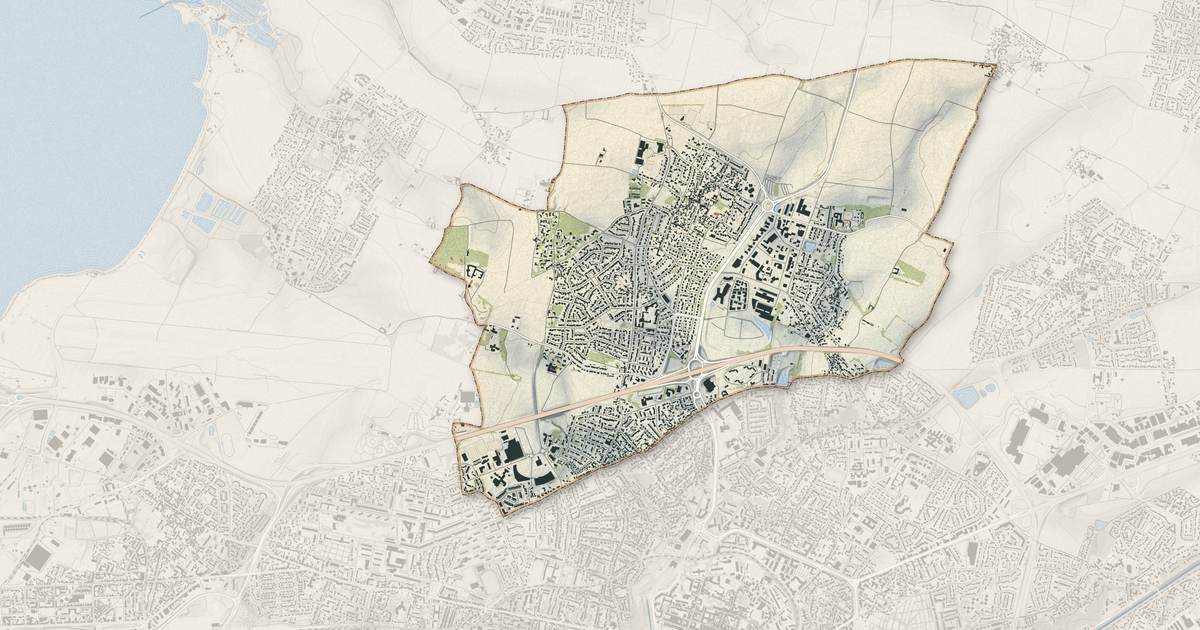 Portrait cartographique de Lagord : relief, eau, forêts, bâti et voies, calculés à partir des données de l'IGN