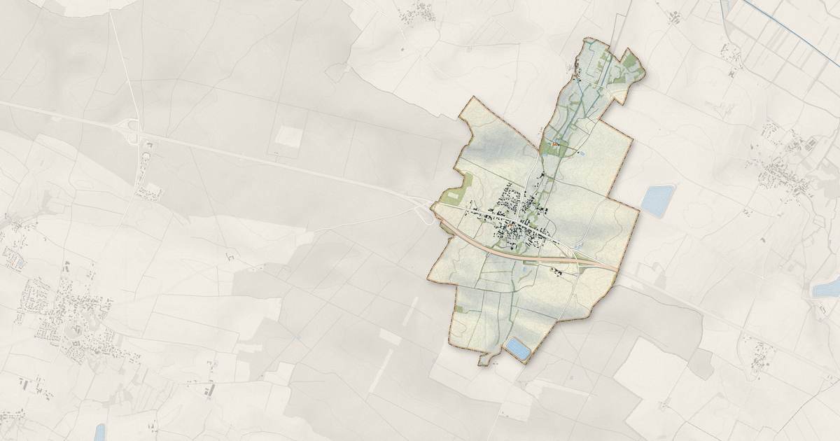 Portrait cartographique de La Laigne : relief, eau, forêts, bâti et voies, calculés à partir des données de l'IGN