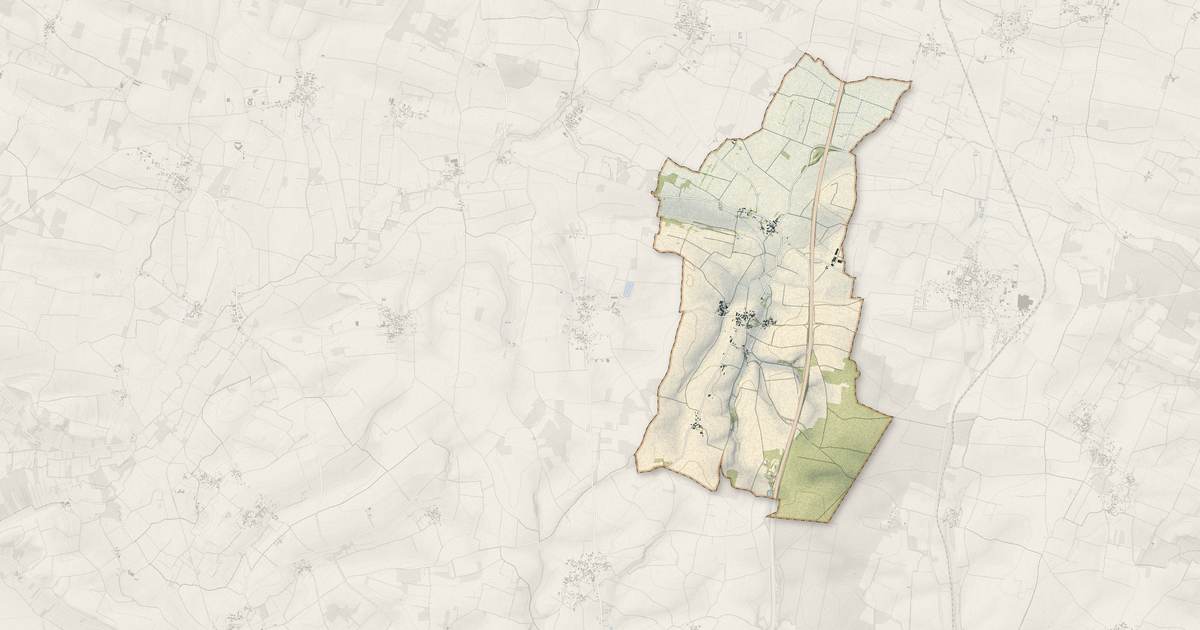 Portrait cartographique de Lozay : relief, eau, forêts, bâti et voies, calculés à partir des données de l'IGN