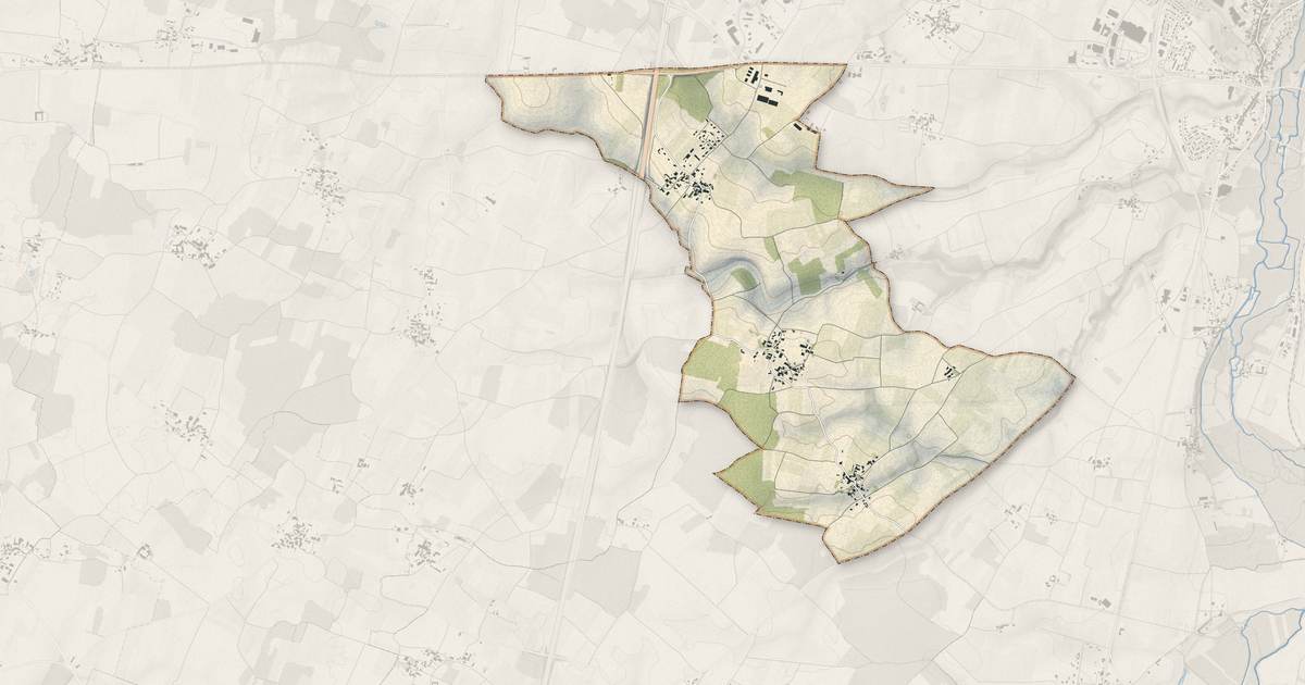 Portrait cartographique de Mazerolles : relief, eau, forêts, bâti et voies, calculés à partir des données de l'IGN