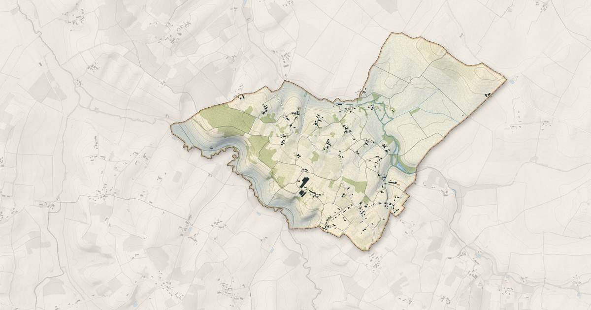 Portrait cartographique de Mérignac : relief, eau, forêts, bâti et voies, calculés à partir des données de l'IGN