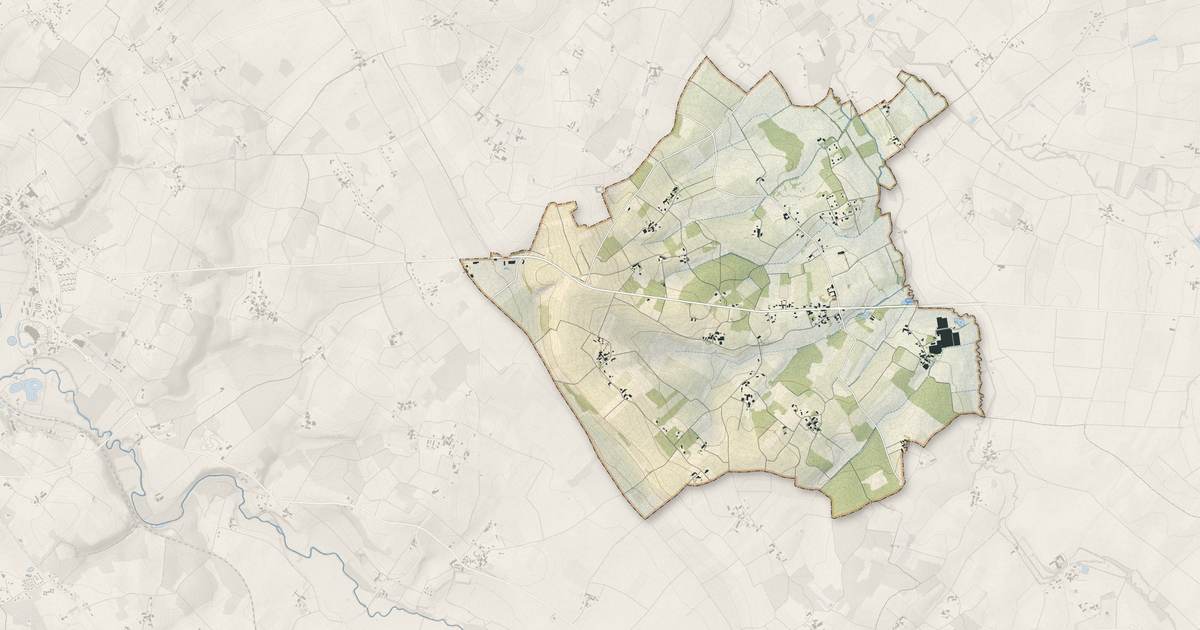 Portrait cartographique de Meux : relief, eau, forêts, bâti et voies, calculés à partir des données de l'IGN