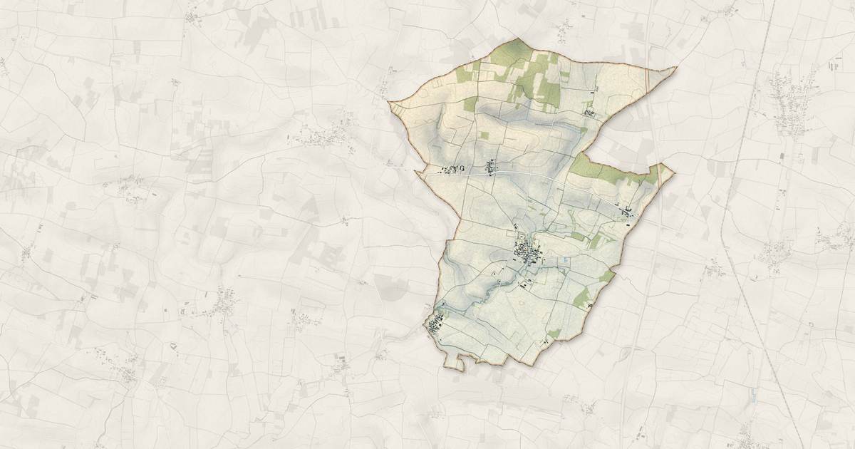 Portrait cartographique de Migré : relief, eau, forêts, bâti et voies, calculés à partir des données de l'IGN