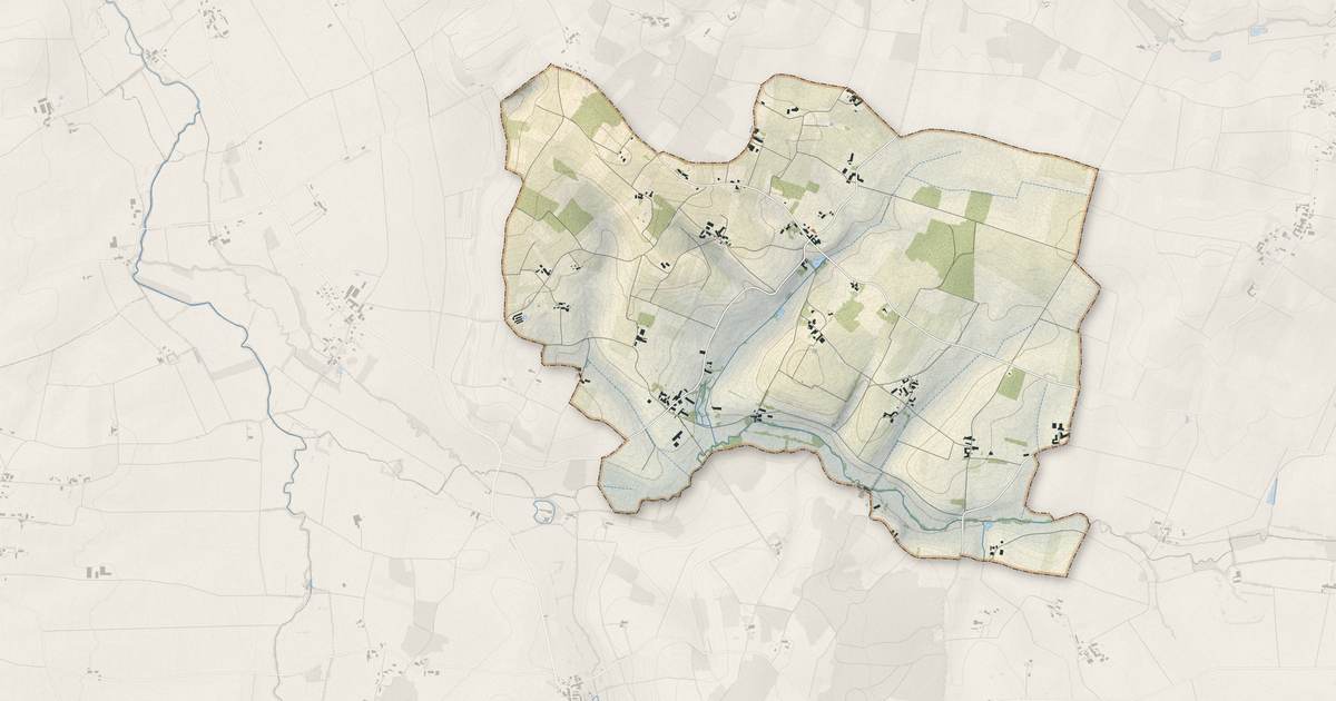 Portrait cartographique de Mortiers : relief, eau, forêts, bâti et voies, calculés à partir des données de l'IGN