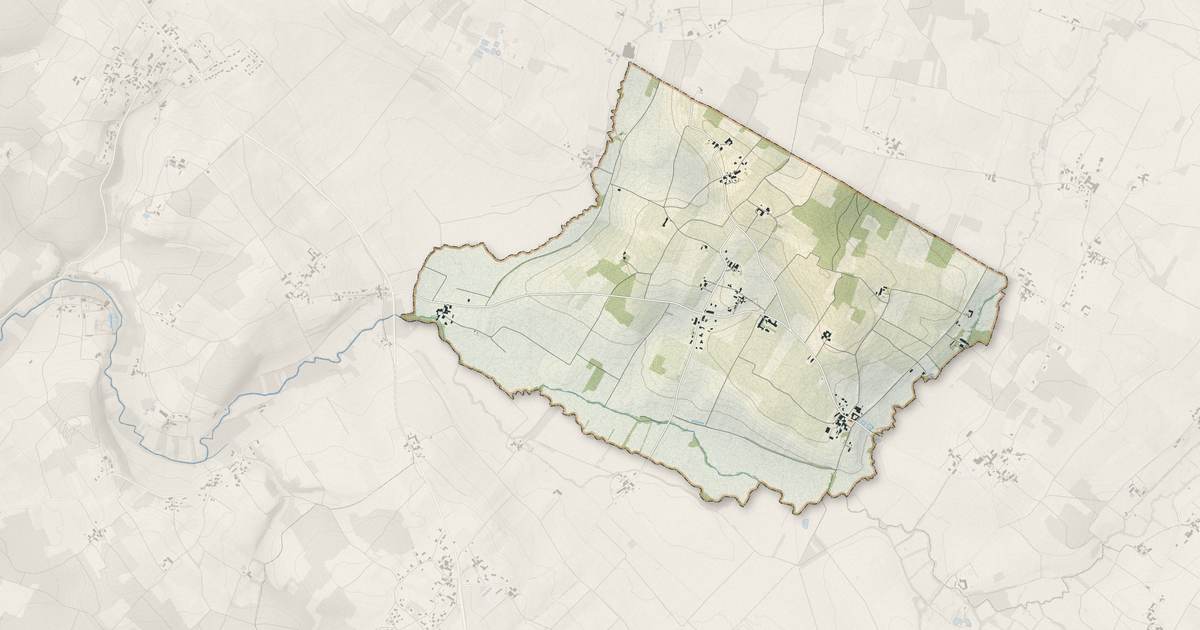 Portrait cartographique de Neulles : relief, eau, forêts, bâti et voies, calculés à partir des données de l'IGN