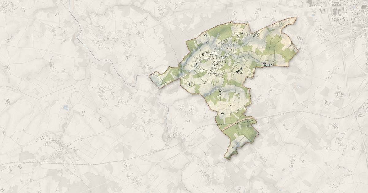 Portrait cartographique de Pessines : relief, eau, forêts, bâti et voies, calculés à partir des données de l'IGN