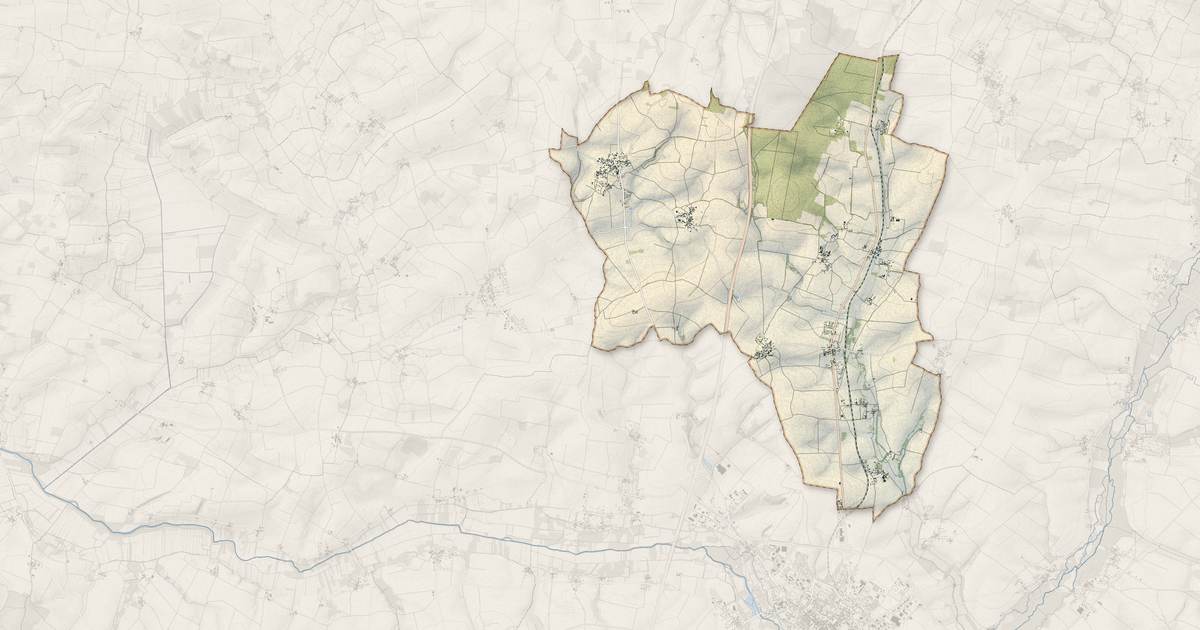 Portrait cartographique de Essouvert : relief, eau, forêts, bâti et voies, calculés à partir des données de l'IGN