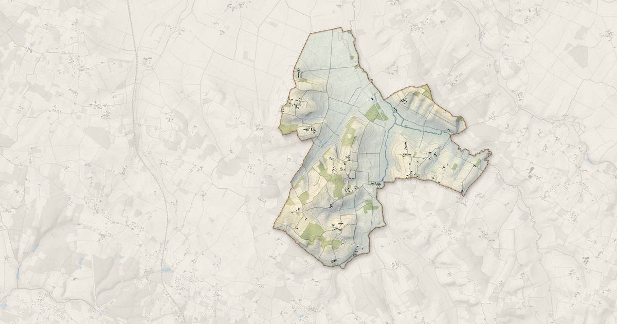 Portrait cartographique de Pommiers-Moulons : relief, eau, forêts, bâti et voies, calculés à partir des données de l'IGN
