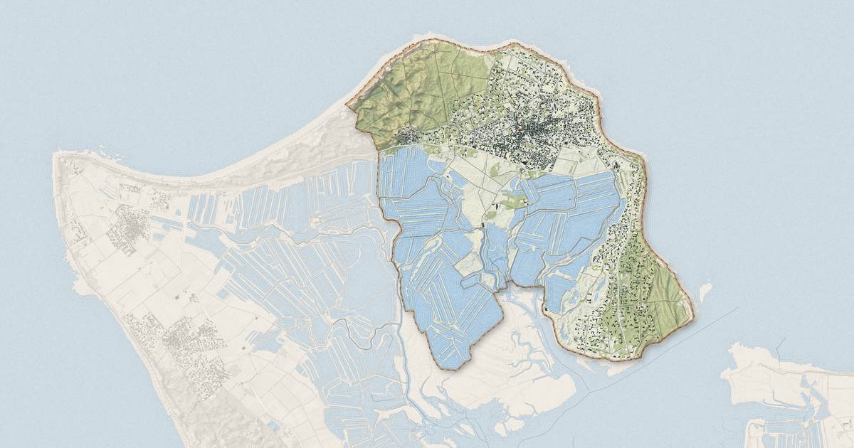 Portrait cartographique de Les Portes-en-Ré : relief, eau, forêts, bâti et voies, calculés à partir des données de l'IGN