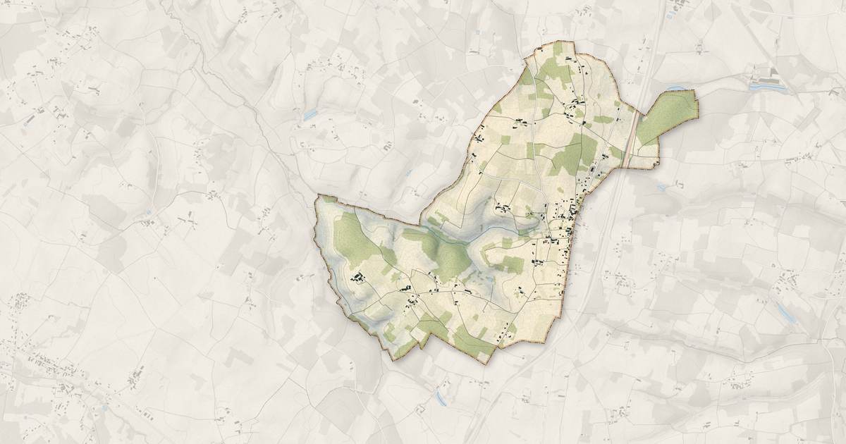 Portrait cartographique de Pouillac : relief, eau, forêts, bâti et voies, calculés à partir des données de l'IGN