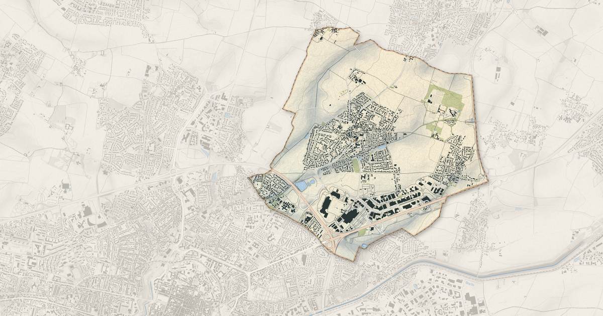 Portrait cartographique de Puilboreau : relief, eau, forêts, bâti et voies, calculés à partir des données de l'IGN