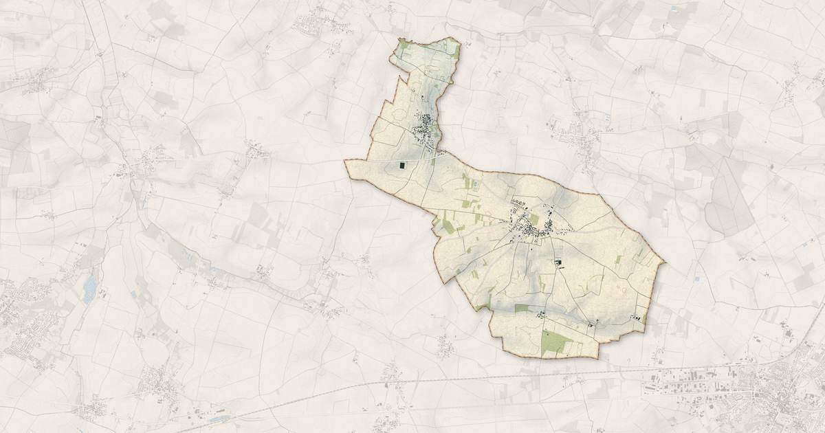 Portrait cartographique de Puyravault : relief, eau, forêts, bâti et voies, calculés à partir des données de l'IGN