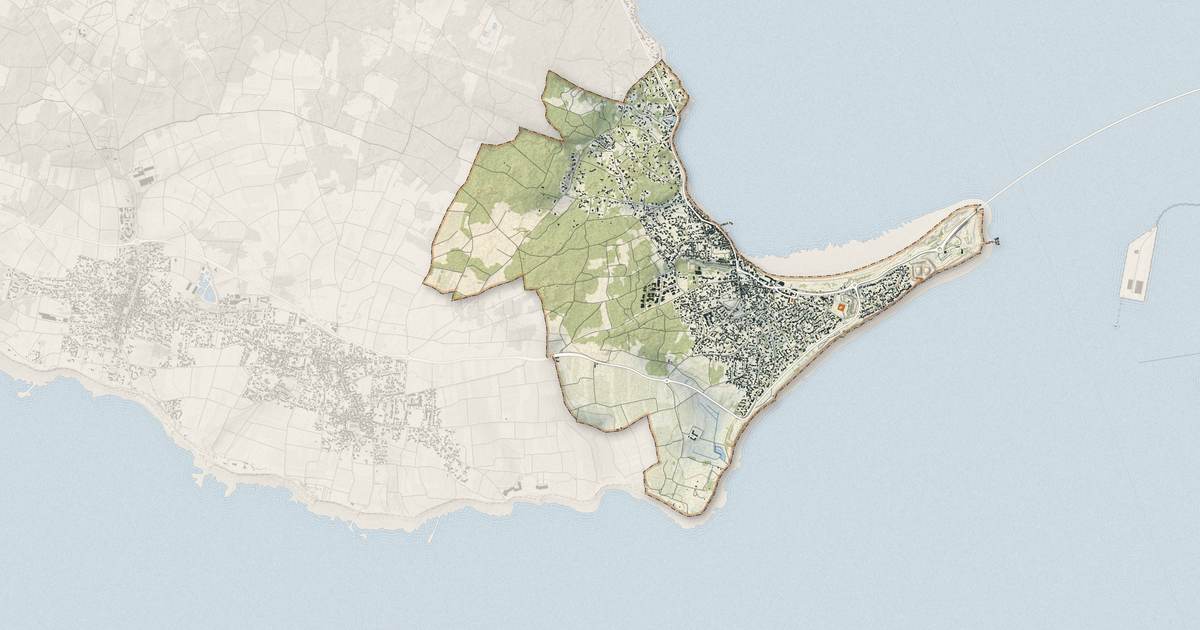 Portrait cartographique de Rivedoux-Plage : relief, eau, forêts, bâti et voies, calculés à partir des données de l'IGN