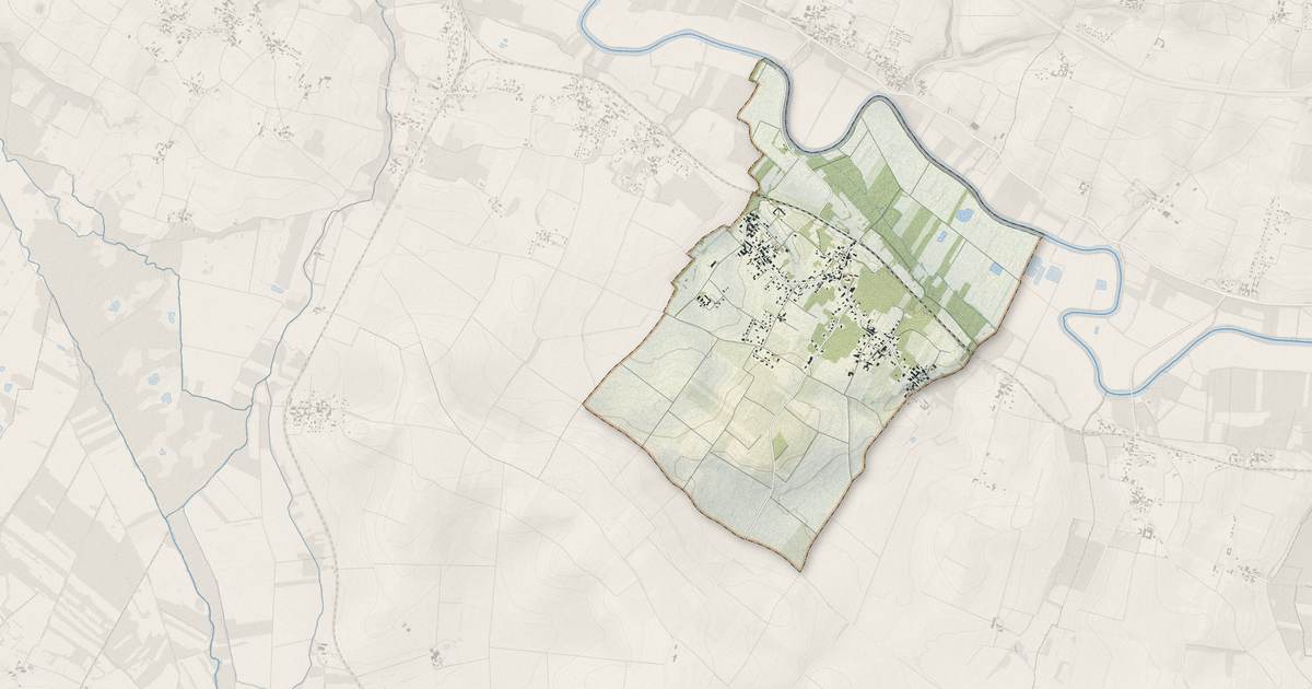 Portrait cartographique de Rouffiac : relief, eau, forêts, bâti et voies, calculés à partir des données de l'IGN