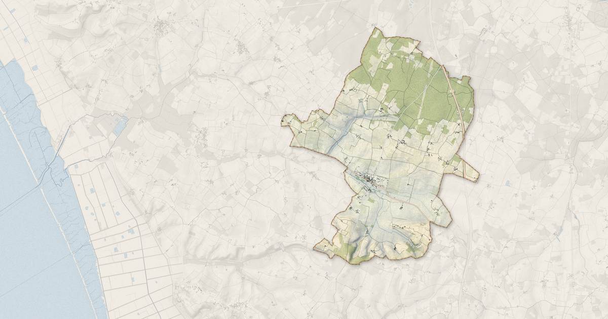 Portrait cartographique de Saint-Ciers-du-Taillon : relief, eau, forêts, bâti et voies, calculés à partir des données de l'IGN