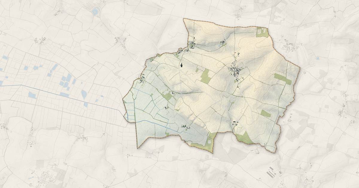Portrait cartographique de Saint-Crépin : relief, eau, forêts, bâti et voies, calculés à partir des données de l'IGN