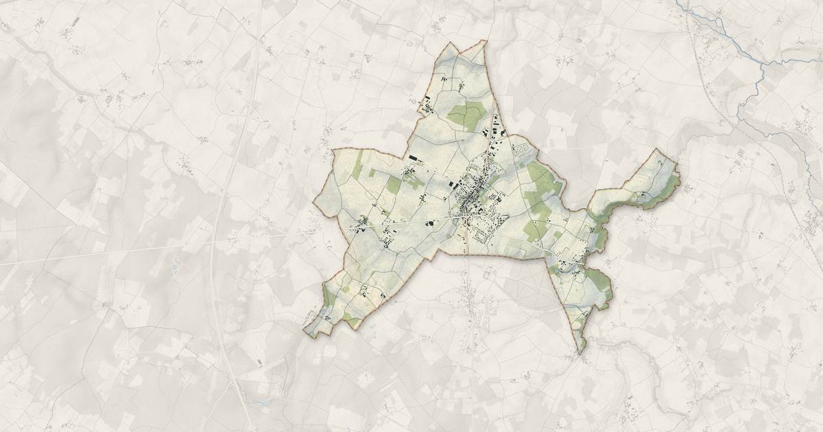 Portrait cartographique de Saint-Genis-de-Saintonge : relief, eau, forêts, bâti et voies, calculés à partir des données de l'IGN