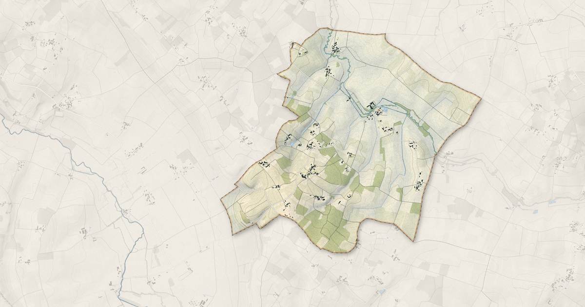 Portrait cartographique de Saint-Germain-de-Vibrac : relief, eau, forêts, bâti et voies, calculés à partir des données de l'IGN