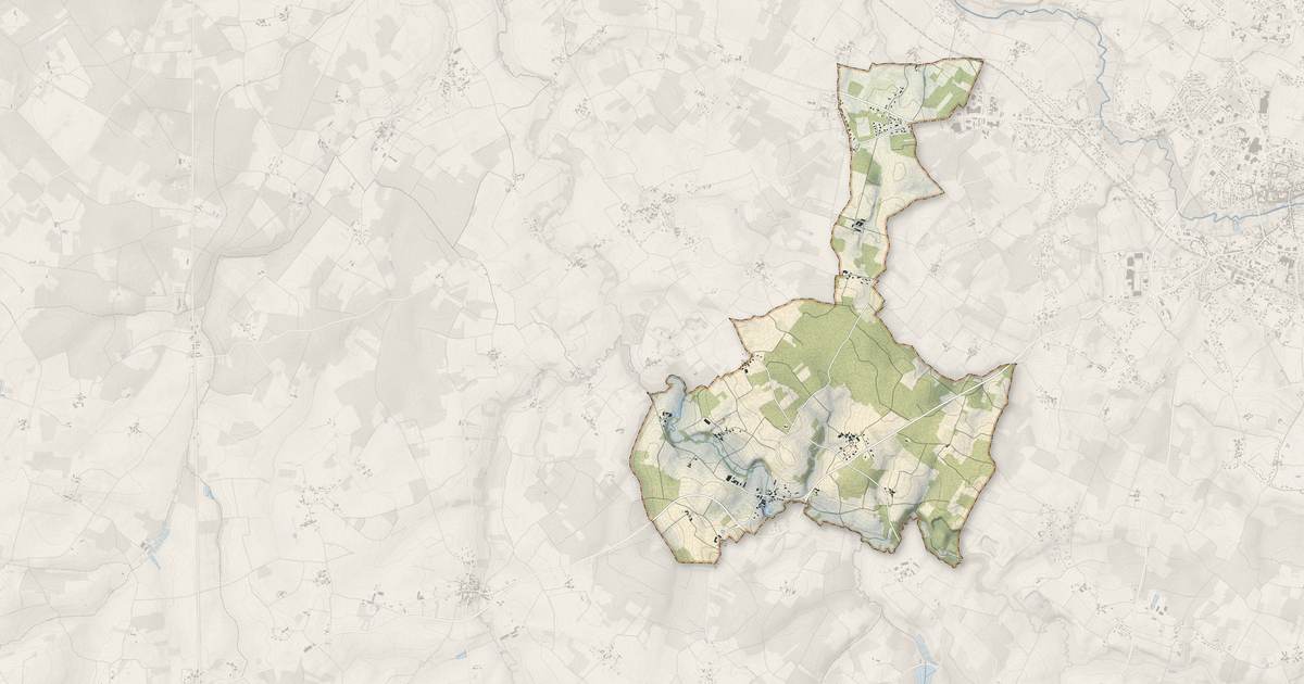 Portrait cartographique de Saint-Hilaire-du-Bois : relief, eau, forêts, bâti et voies, calculés à partir des données de l'IGN