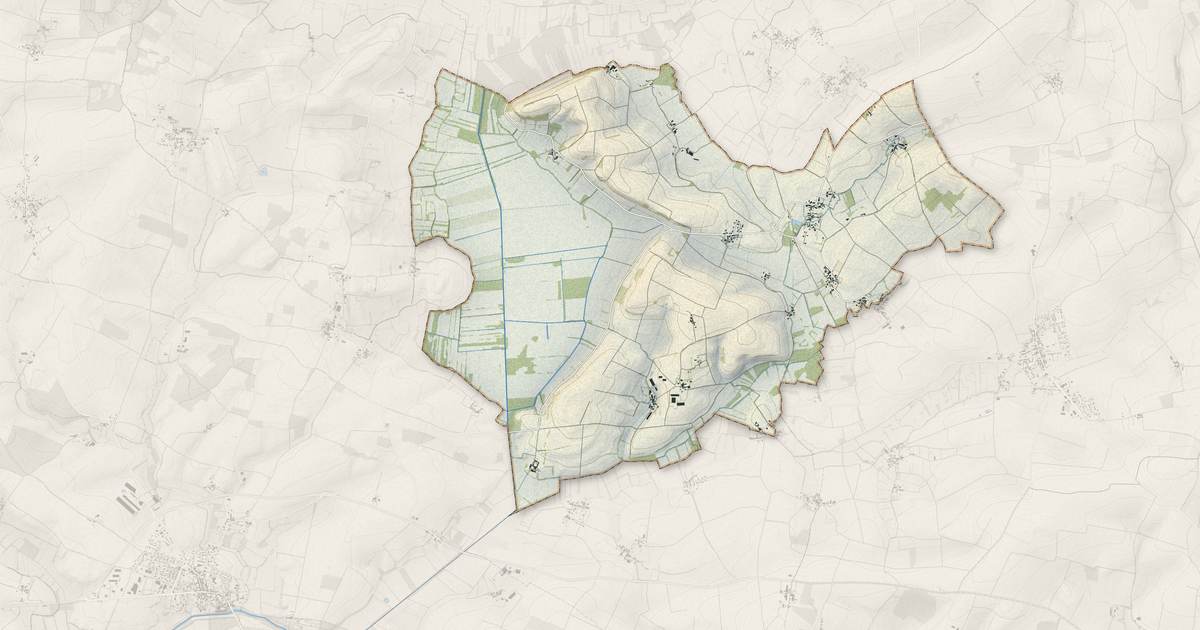 Portrait cartographique de Saint-Loup : relief, eau, forêts, bâti et voies, calculés à partir des données de l'IGN