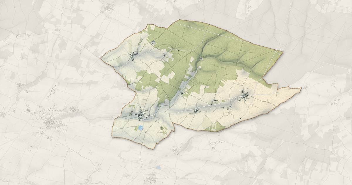 Portrait cartographique de Saint-Mandé-sur-Brédoire : relief, eau, forêts, bâti et voies, calculés à partir des données de l'IGN