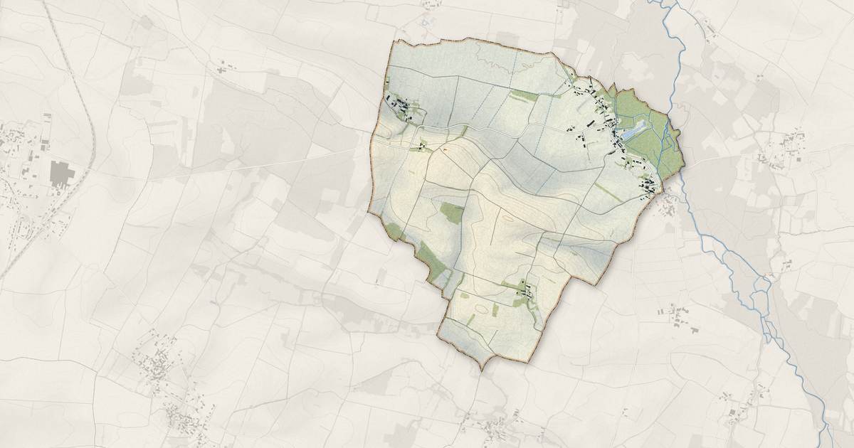 Portrait cartographique de Saint-Martial : relief, eau, forêts, bâti et voies, calculés à partir des données de l'IGN