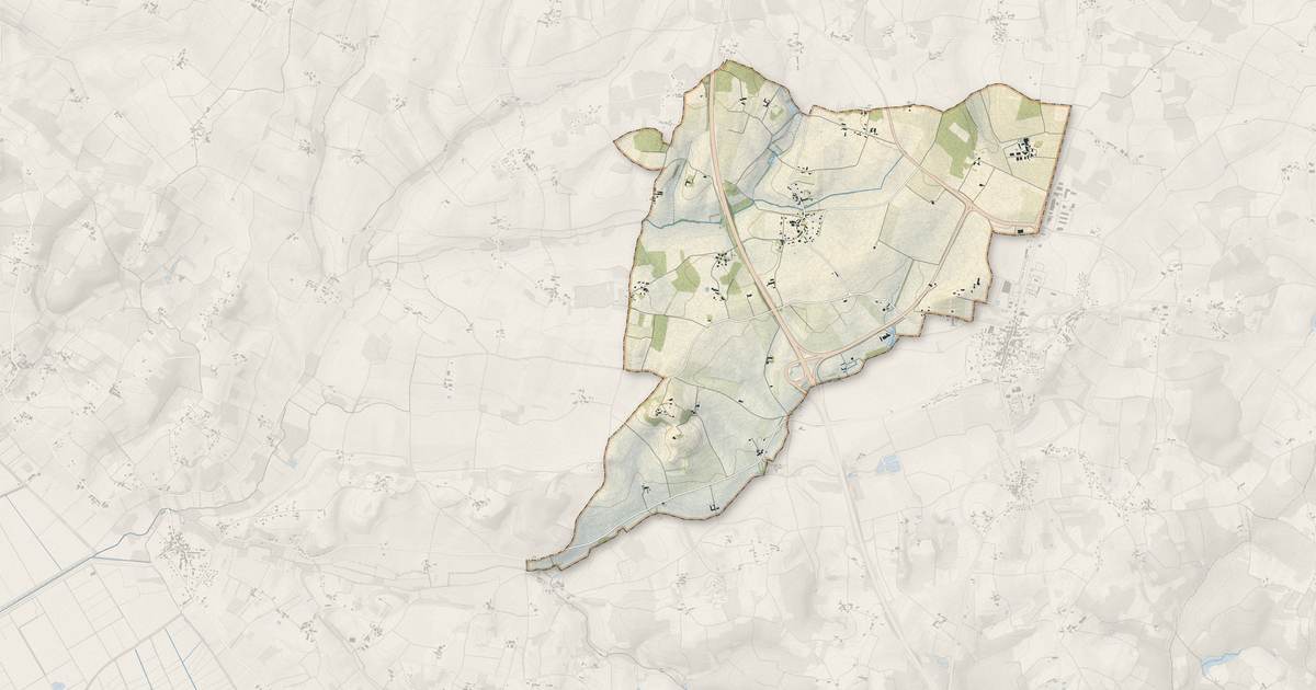 Portrait cartographique de Saint-Martial-de-Mirambeau : relief, eau, forêts, bâti et voies, calculés à partir des données de l'IGN