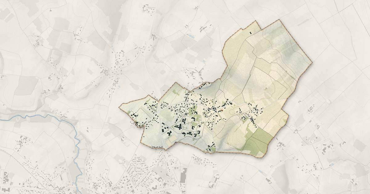 Portrait cartographique de Saint-Martial-de-Vitaterne : relief, eau, forêts, bâti et voies, calculés à partir des données de l'IGN