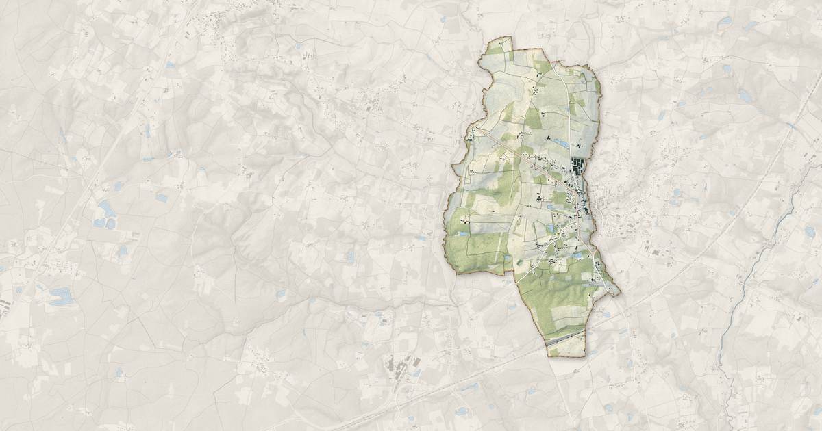 Portrait cartographique de Saint-Martin-d'Ary : relief, eau, forêts, bâti et voies, calculés à partir des données de l'IGN