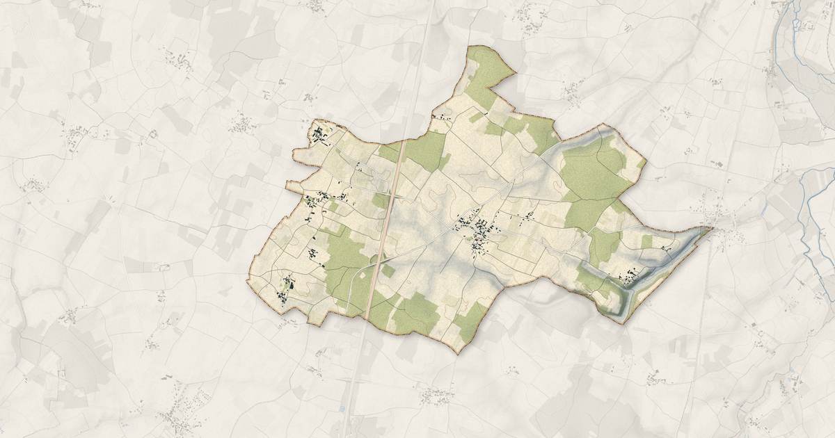 Portrait cartographique de Saint-Quantin-de-Rançanne : relief, eau, forêts, bâti et voies, calculés à partir des données de l'IGN