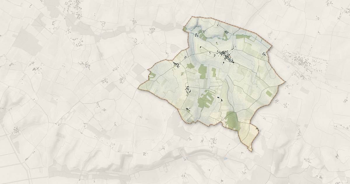 Portrait cartographique de Sainte-Ramée : relief, eau, forêts, bâti et voies, calculés à partir des données de l'IGN