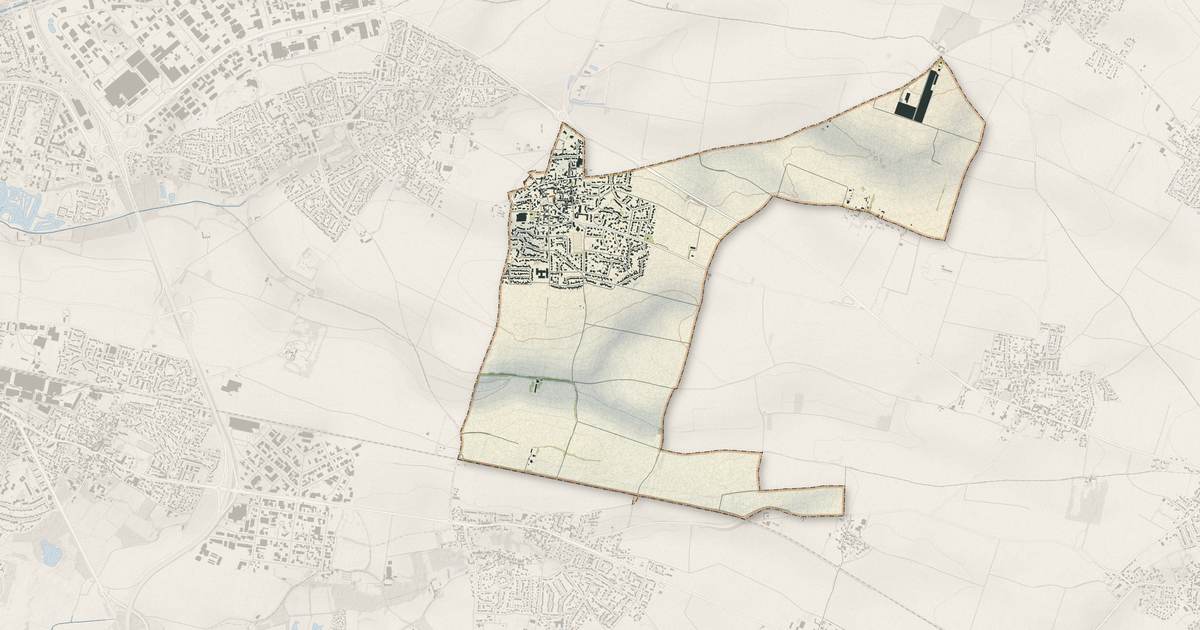 Portrait cartographique de Saint-Rogatien : relief, eau, forêts, bâti et voies, calculés à partir des données de l'IGN