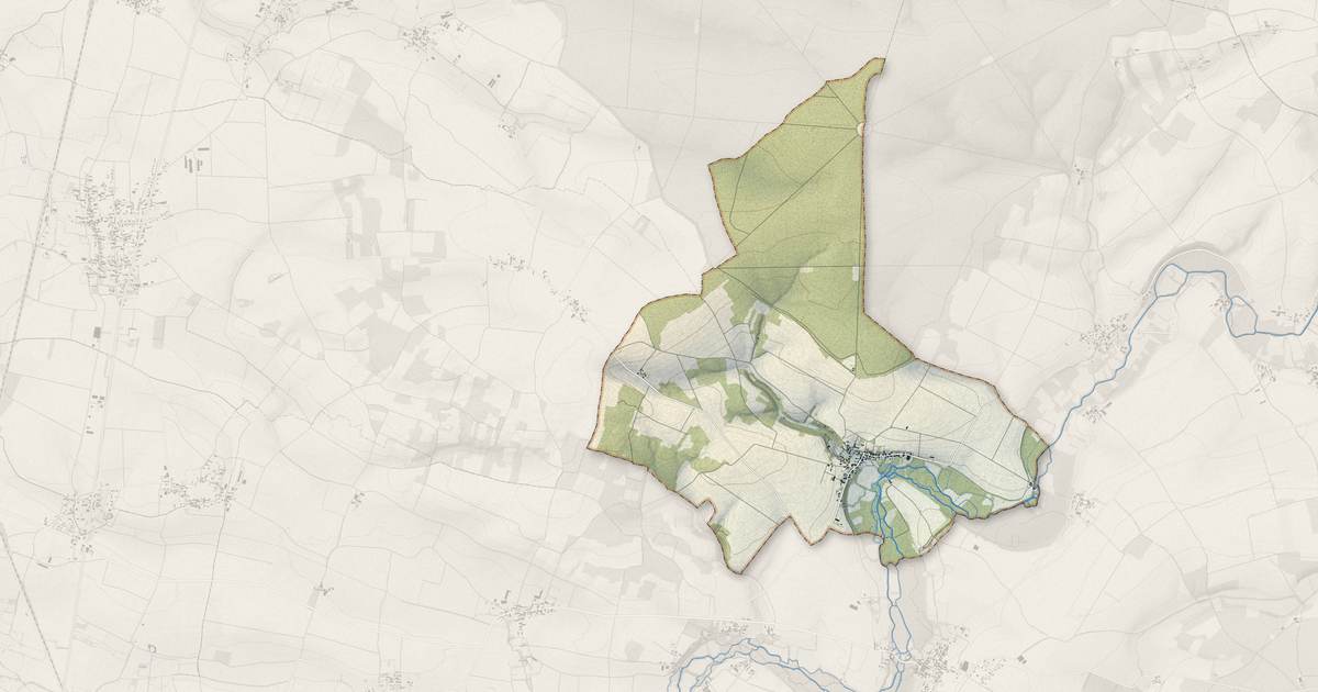 Portrait cartographique de Saint-Séverin-sur-Boutonne : relief, eau, forêts, bâti et voies, calculés à partir des données de l'IGN