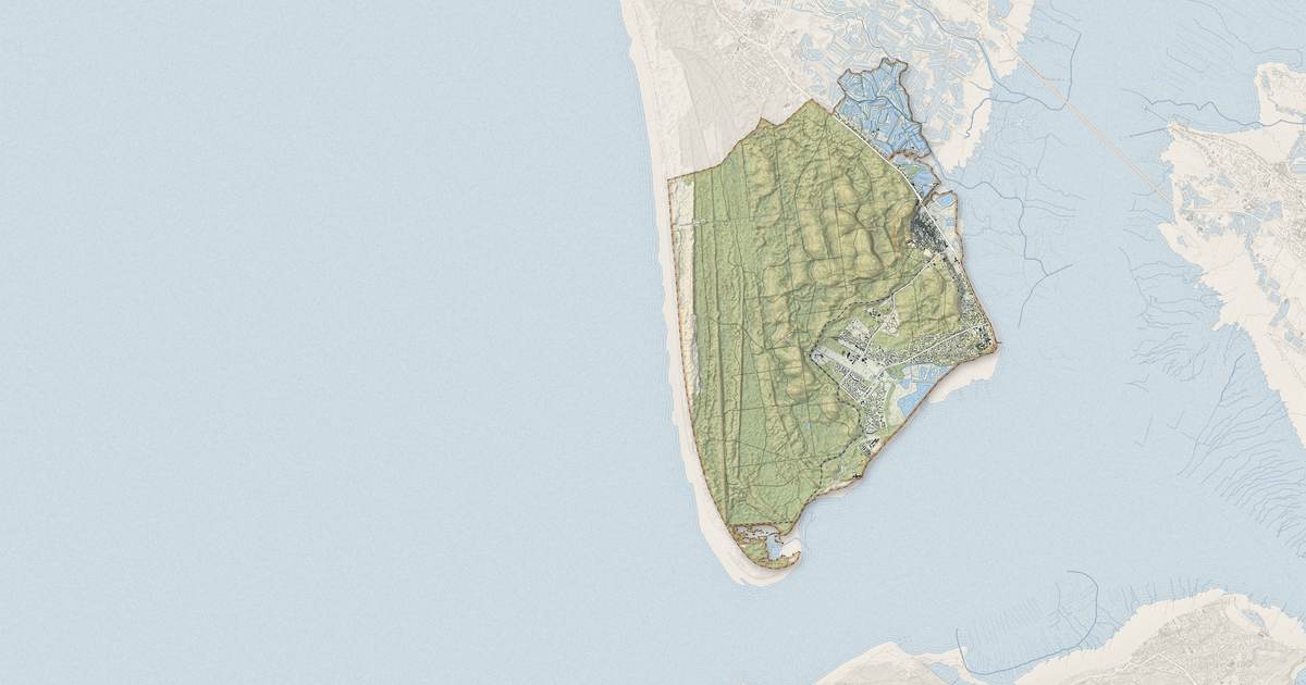 Portrait cartographique de Saint-Trojan-les-Bains : relief, eau, forêts, bâti et voies, calculés à partir des données de l'IGN