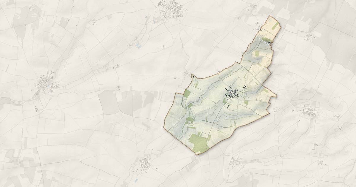 Portrait cartographique de Seigné : relief, eau, forêts, bâti et voies, calculés à partir des données de l'IGN