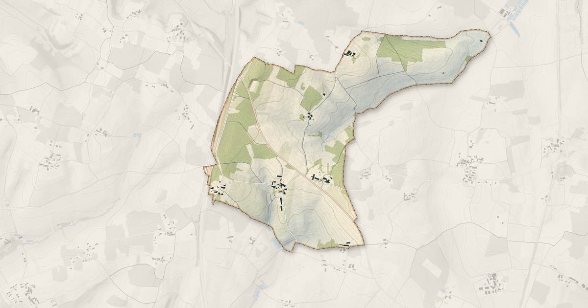 Portrait cartographique de Semillac : relief, eau, forêts, bâti et voies, calculés à partir des données de l'IGN