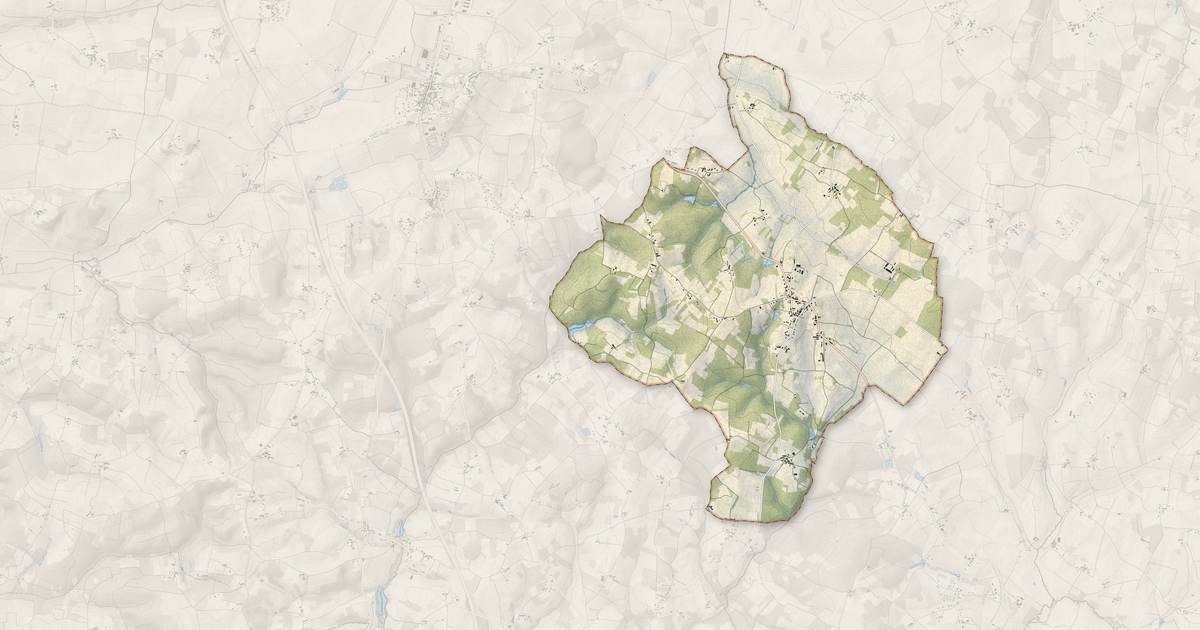 Portrait cartographique de Soubran : relief, eau, forêts, bâti et voies, calculés à partir des données de l'IGN