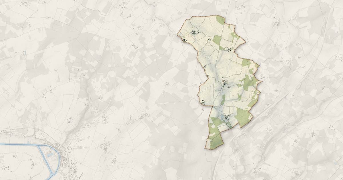 Portrait cartographique de Taillant : relief, eau, forêts, bâti et voies, calculés à partir des données de l'IGN