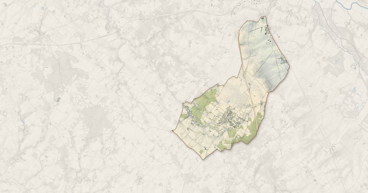 Portrait cartographique de Thénac : relief, eau, forêts, bâti et voies, calculés à partir des données de l'IGN