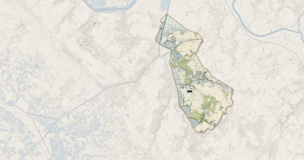 Portrait cartographique de Trizay : relief, eau, forêts, bâti et voies, calculés à partir des données de l'IGN