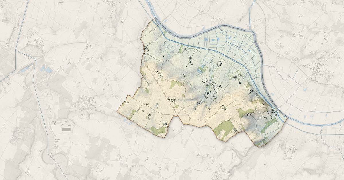 Portrait cartographique de La Vallée : relief, eau, forêts, bâti et voies, calculés à partir des données de l'IGN