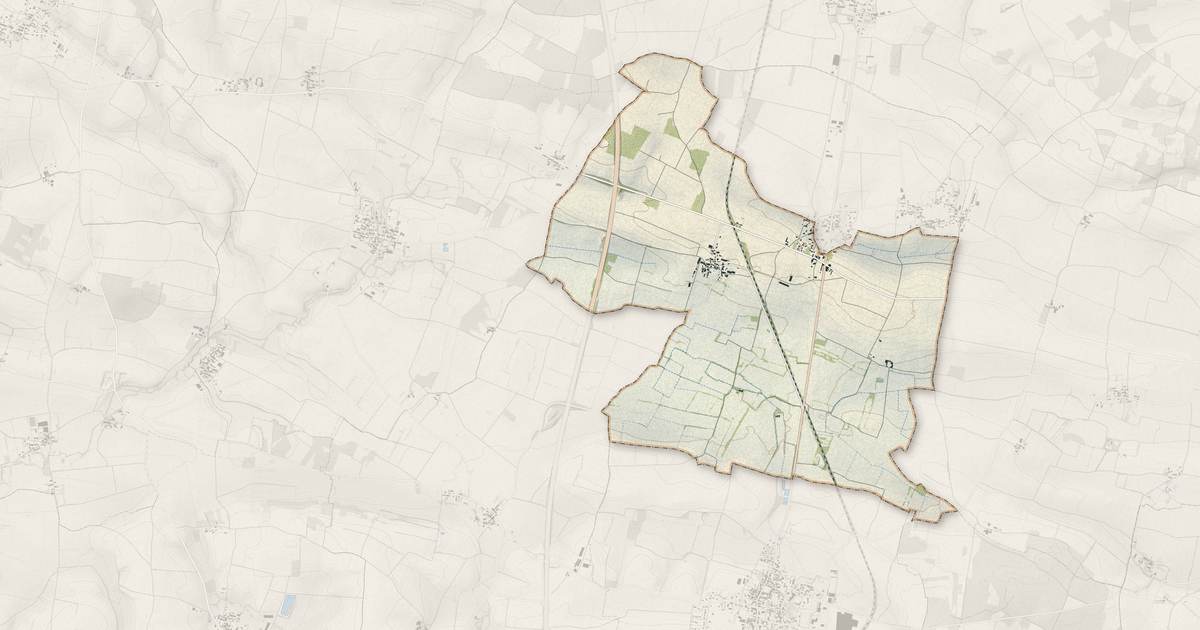 Portrait cartographique de Vergné : relief, eau, forêts, bâti et voies, calculés à partir des données de l'IGN