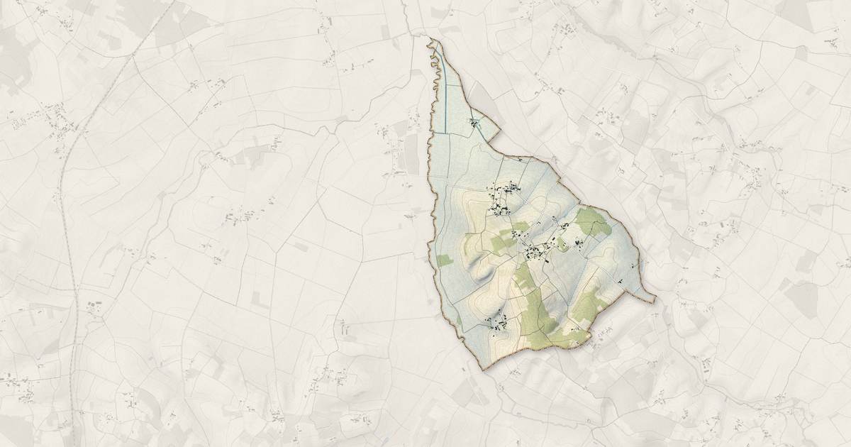 Portrait cartographique de Vibrac : relief, eau, forêts, bâti et voies, calculés à partir des données de l'IGN